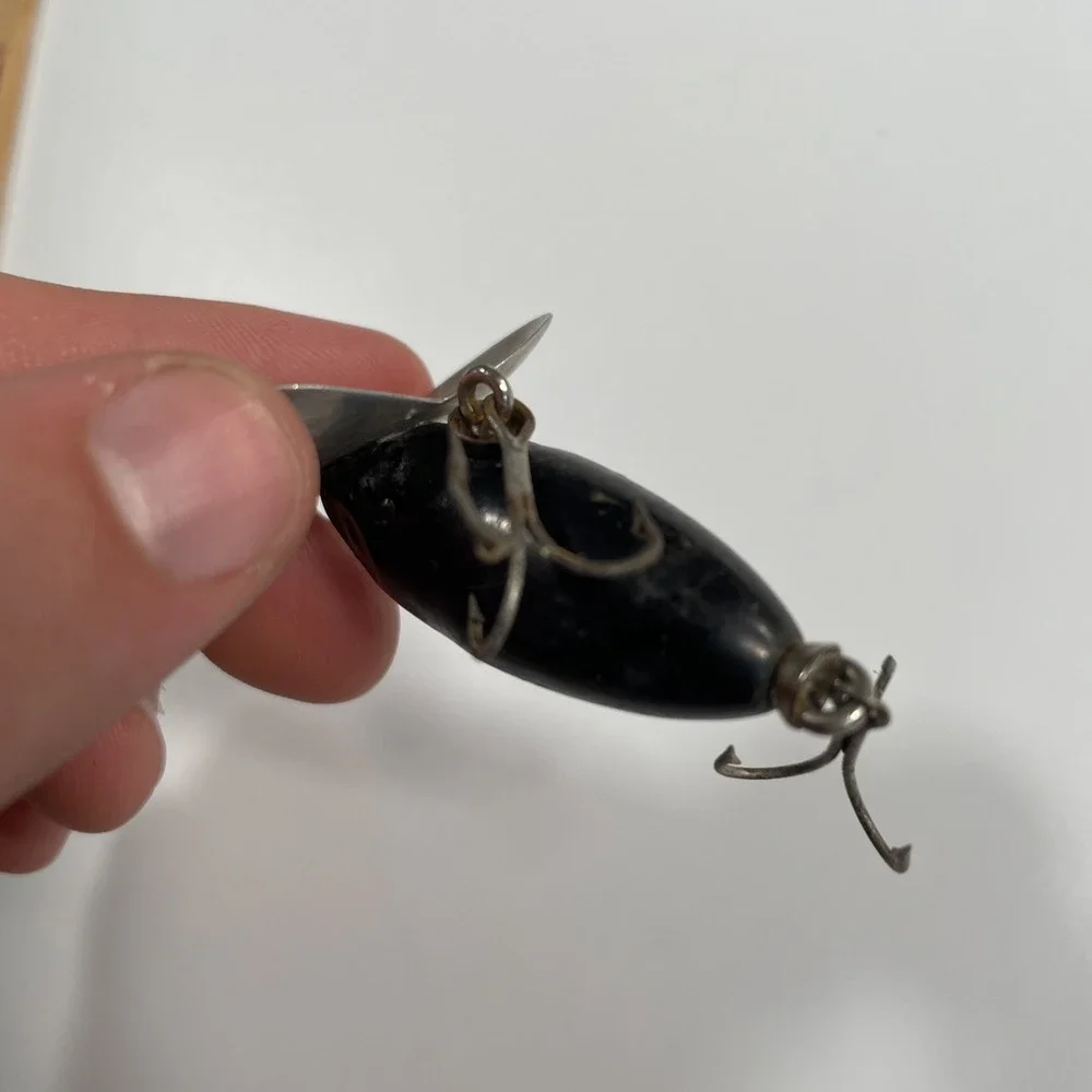 Vintage Lure Lot Heddon Tiny Tad Lure Jitterbug Tackle Hooks Fishing Old Antique